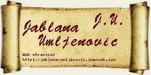 Jablana Umljenović vizit kartica
